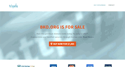 Desktop Screenshot of bko.org